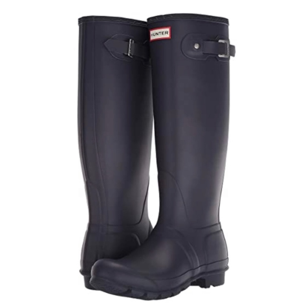 Hunter navy tall boots size 7 new